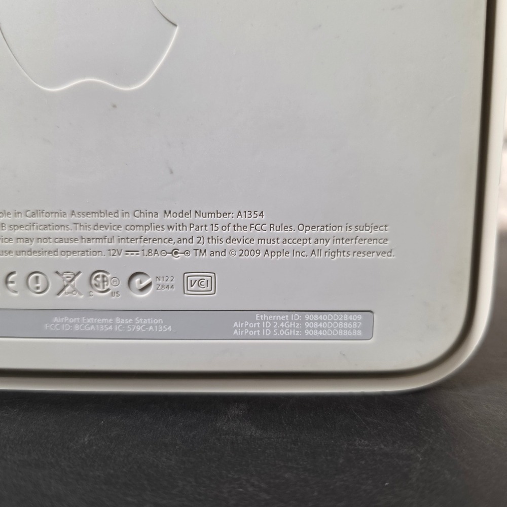 Apple AirPort Extreme Base Station A1354 GOOD Dual-Band Wireless Router Untested - Picture 2 of 13